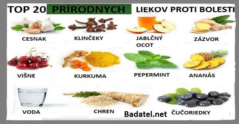 Jedlo je medicínou: 20 prírodných liekov proti bolesti, ktoré nájdete vo svojej kuchyni