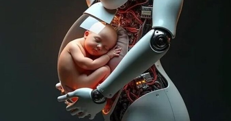 Čína vyvíja prvého robota na svete schopného vynosiť a porodiť dieťa